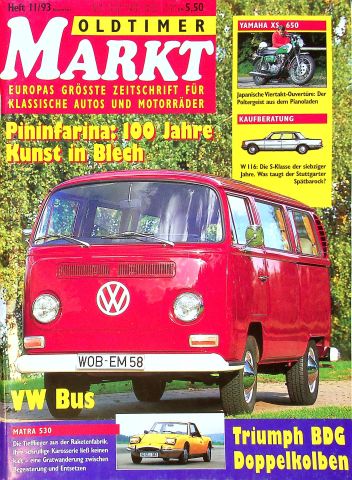 Deckblatt Oldtimer Markt (11/1993)